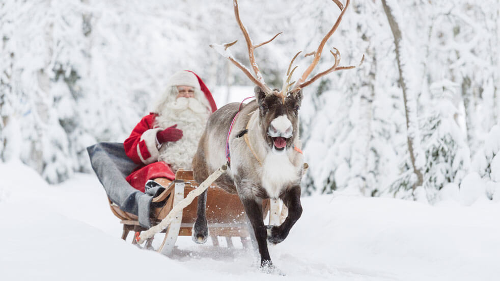 Lapland adventure sponsored post Santa reindeer sled